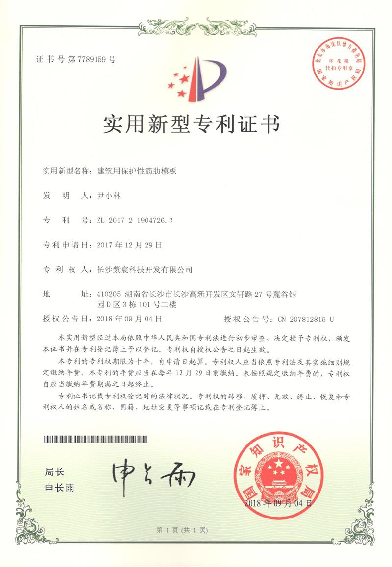 2.4-ZL201721904726.3-建築用(yòng)保護性筋肋模闆(1)